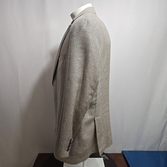 David Donahue Loro Piana Linen Tweed Blazer Mens Size 48 Semi Unstructured - Picture 3 of 13